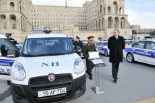 Президент Ильхам Алиев осмотрел новые автомобили, приобретенные для различных структур МВД (ФОТО)