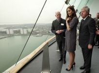 The Duchess of Cambridge wore a nautical-inspired dress for her visit to Portsmouth (PHOTO)
