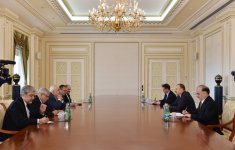 President Ilham Aliyev receives delegation led by Iranian FM