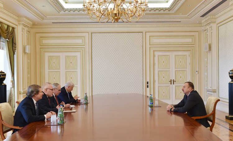President Ilham Aliyev receives OSCE MG co-chairs
