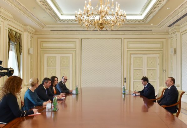 Ilham Aliyev receives delegation led by EU special rep for human rights