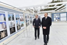 President Ilham Aliyev reviews ongoing redevelopment work at Heydar Aliyev Park in Mingachevir