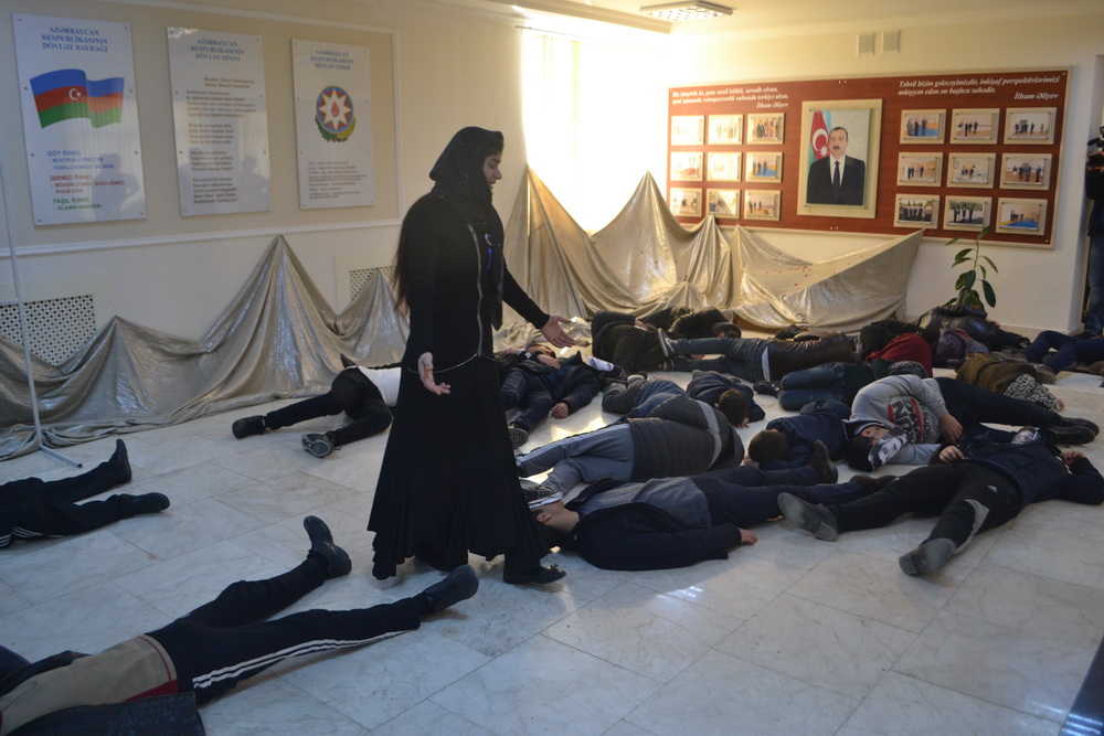 Nizami rayonunda Xocalı soyqırımı qurbanlarının xatirəsi yad edilib (FOTO)