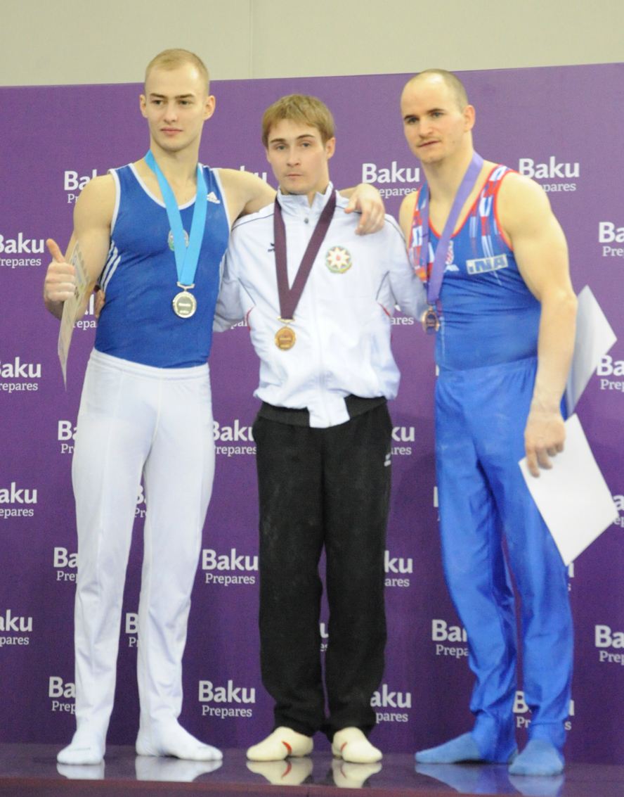 Азербайджанские гимнасты выиграли золотые медали в гимнастическом многоборье на чемпионате в Баку (версия 3) (ФОТО)
