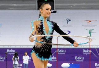 Azerbaijani gymnast Marina Durunda starts performance at Rio 2016