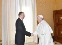 President Ilham Aliyev and his spouse met Pope Francis (PHOTO)