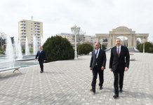 President Ilham Aliyev attends opening of park-boulevard named after Heydar Aliyev in Barda