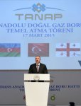 Prezident İlham Əliyev: TANAP ilk növbədə Türkiyə-Azərbaycan birliyinin layihəsidir (ƏLAVƏ OLUNUB) (FOTO)