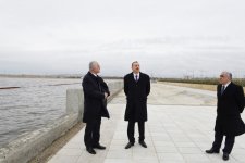 Ilham Aliyev, his spouse review environmental project around Lake Boyukshor and adjacent areas (PHOTO)