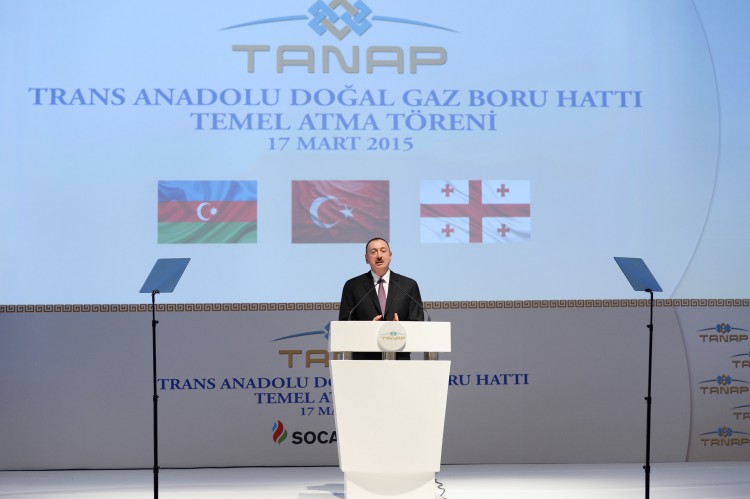 Президенты Азербайджана, Турции и Грузии приняли участие в церемонии закладки TANAP (версия 2) (ФОТО)(ВИДЕО)
