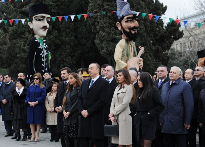 Azerbaijani president with spouse attend Novruz festivities (PHOTO)
