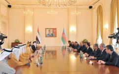 Ilham Aliyev, UAE vice president and PM hold expanded meeting (PHOTO)