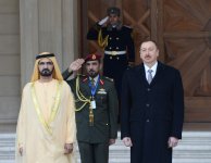 В Азербайджане состоялась церемония официальной встречи вице-президента и премьер-министра ОАЭ, эмира Дубая (ФОТО)
