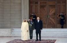 В Азербайджане состоялась церемония официальной встречи вице-президента и премьер-министра ОАЭ, эмира Дубая (ФОТО)