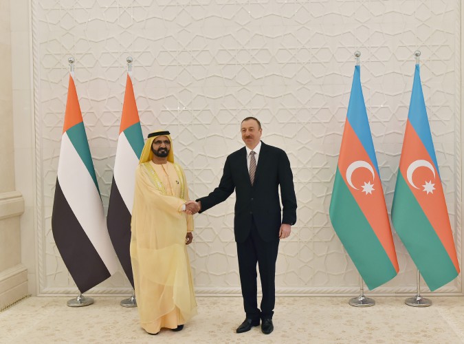 Official welcoming ceremony for UAE vice president and PM held in Azerbaijan (PHOTO)