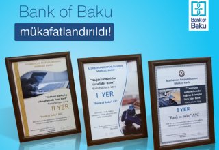 "Bank of Baku" Mərkəzi Bankın nağdsız ödənişlər üzrə nominasiyasında liderliyini saxlayır