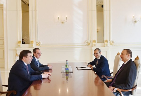 Ilham Aliyev receives rector of First Moscow State Medical University