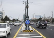 Продолжается ремонт на проспекте Гейдара Алиева в Баку (ФОТО)