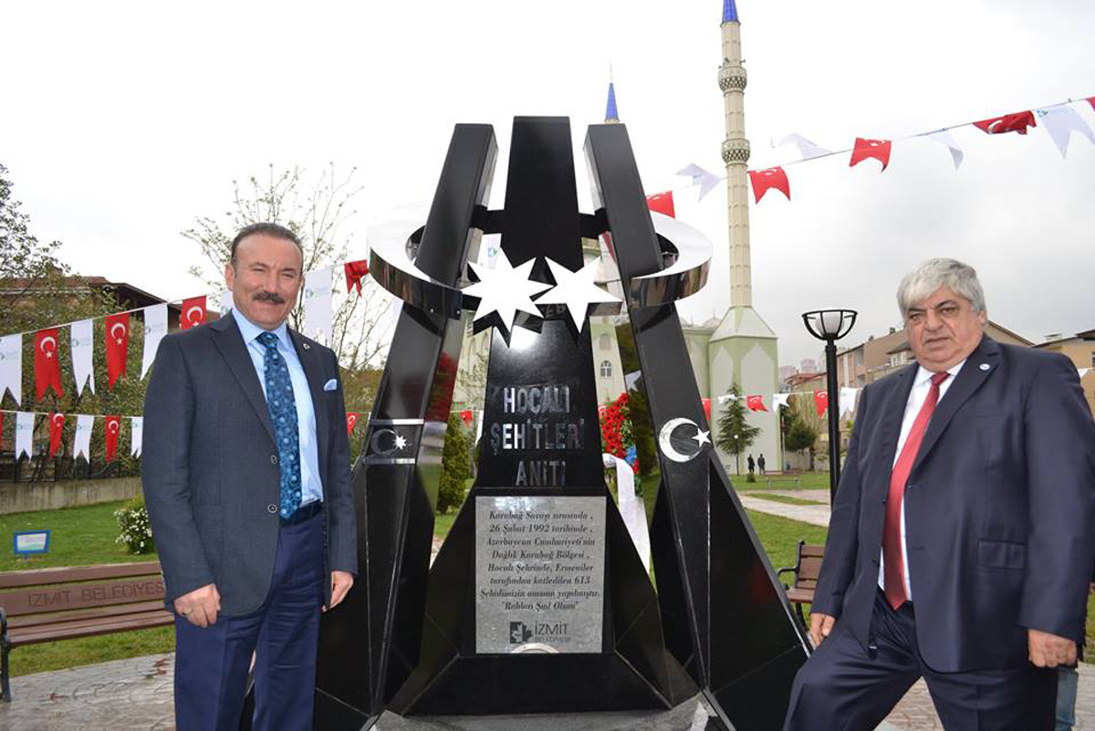 Türkiyənin İzmit şəhərində Xocalı abidəsi açılıb (FOTO)