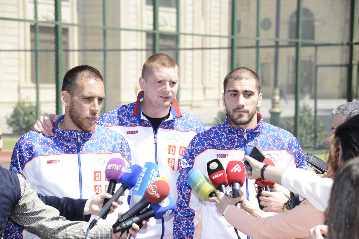 Serbiyalı basketbolçular Bakı-2015 obyektlərini yüksək qiymətləndiriblər (FOTO)