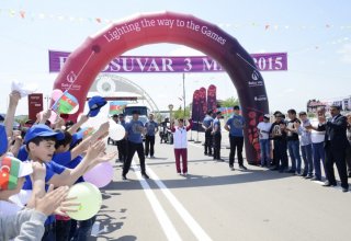Bilasuvar is the next stop on the journey of Baku 2015 flame (PHOTO + VİDEO)