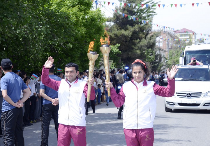Salyan welcomes Baku 2015 Journey of the Flame (PHOTO)