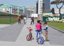 Bakı bulvarı, velosipedlər və Avropa Oyunları (FOTO)