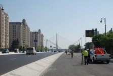 Bakıda Heydər Əliyev prospektinin yan yolu sabah açılacaq (FOTO)