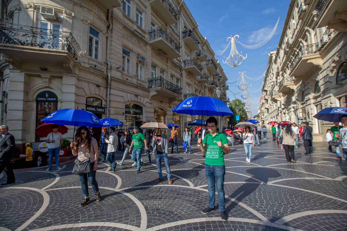 Flash mob on eve of First European Games in Baku