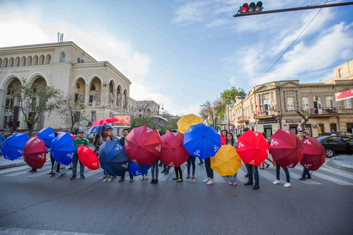 Flash mob on eve of First European Games in Baku