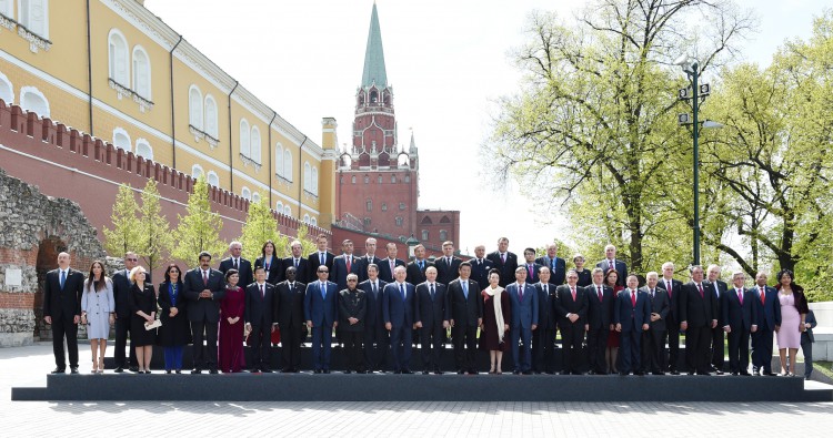 Президент Ильхам Алиев и его супруга приняли участие в праздничных мероприятиях в Москве по случаю 70-летия Победы (ФОТО)