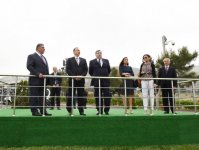 Azerbaijani president and his spouse attend opening of Bike Park (PHOTO)