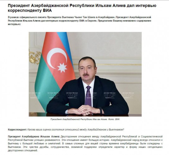 Prezident İlham Əliyev: Azərbaycan və Vyetnam dinamik və davamlı inkişaf yolunda olan ölkələrdir (MÜSAHİBƏ)