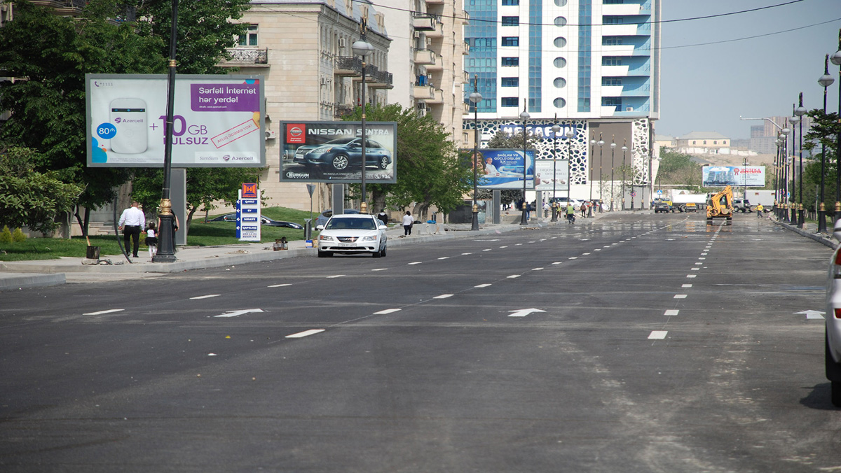 Открывается участок одного из крупных проспектов Баку (ФОТО)