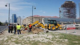 В Баку закрыт участок крупного проспекта (ФОТО)