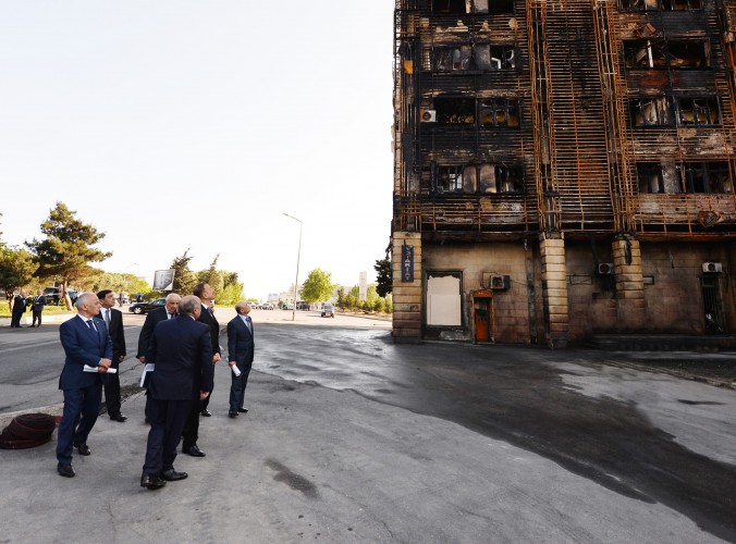 President Aliyev: Initial version of Baku high-rise fire – poor-quality facing materials