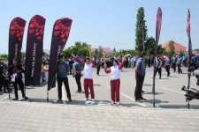 Ağdaş ilk Avropa Oyunlarının məşəl estafetini qəbul etdi (VİDEO,FOTO)