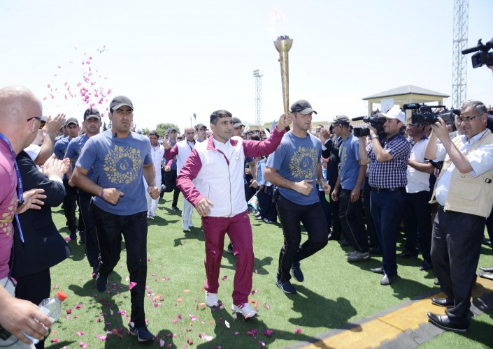 Azerbaijan’s Oghuz district welcomes flame of first European Games