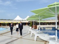Ilham Aliyev, his spouse attend opening of  recreation and entertainment center (PHOTO)