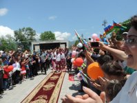 Ismayilli welcomes flame of Baku 2015 (PHOTO)