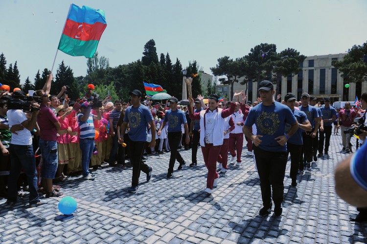 Факельная эстафета «Баку-2015» - в Сумгайыте (ФОТО, ВИДЕО)