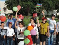 Факел первых Европейских игр доставлен в северный регион Азербайджана (ФОТО, ВИДЕО)