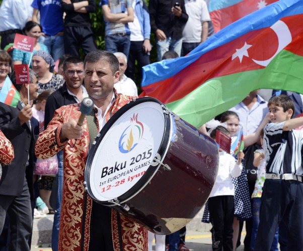 Baku 2015 flame reaches Gusar
