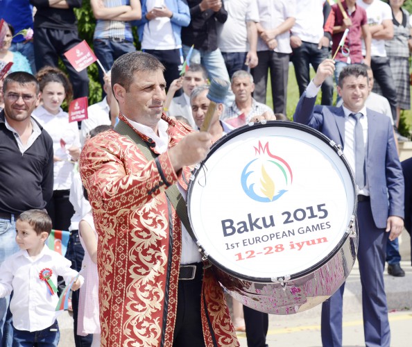 Baku 2015 flame reaches Gusar