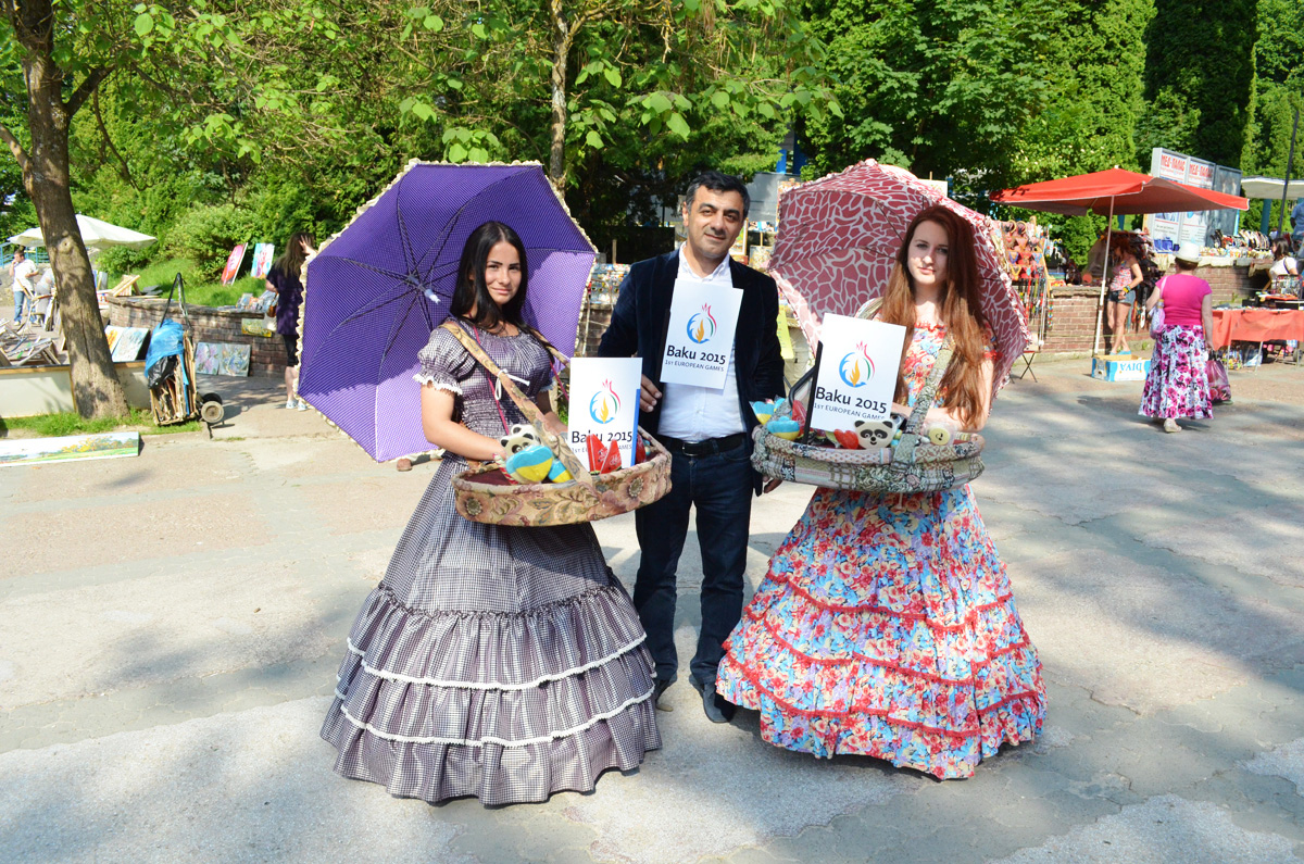 В Трускавце прошла праздничная акция,  посвященная Евроиграм 2015 года в Баку (ФОТО)