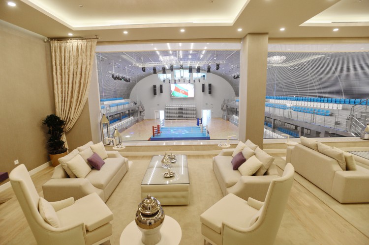 Президент Азербайджана и его супруга приняли участие в открытии административного здания Федерации бокса и «Qafqaz Baku Sport Hotel» (ФОТО)
