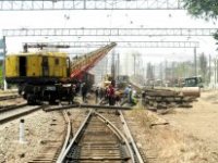 Работы по ремонту железной дороги Баку-Хырдалан-Сумгайыт продолжаются (ФОТО)