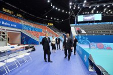 Ильхам Алиев и его супруга ознакомились с условиями, созданными в Baku Crystal Hall для проведения соревнований Евроигр (ФОТО)