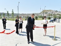 President Ilham Aliyev, his wife  attend opening of Bayil Boulevard
