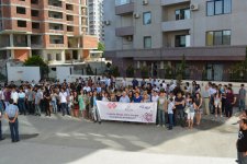 В Баку прошла акция в поддержку первых Евроигр (ФОТО)